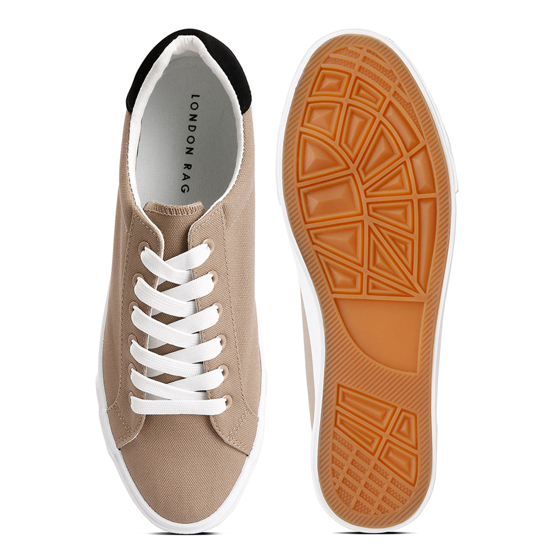 color block casual canvas sneakers#color_khaki