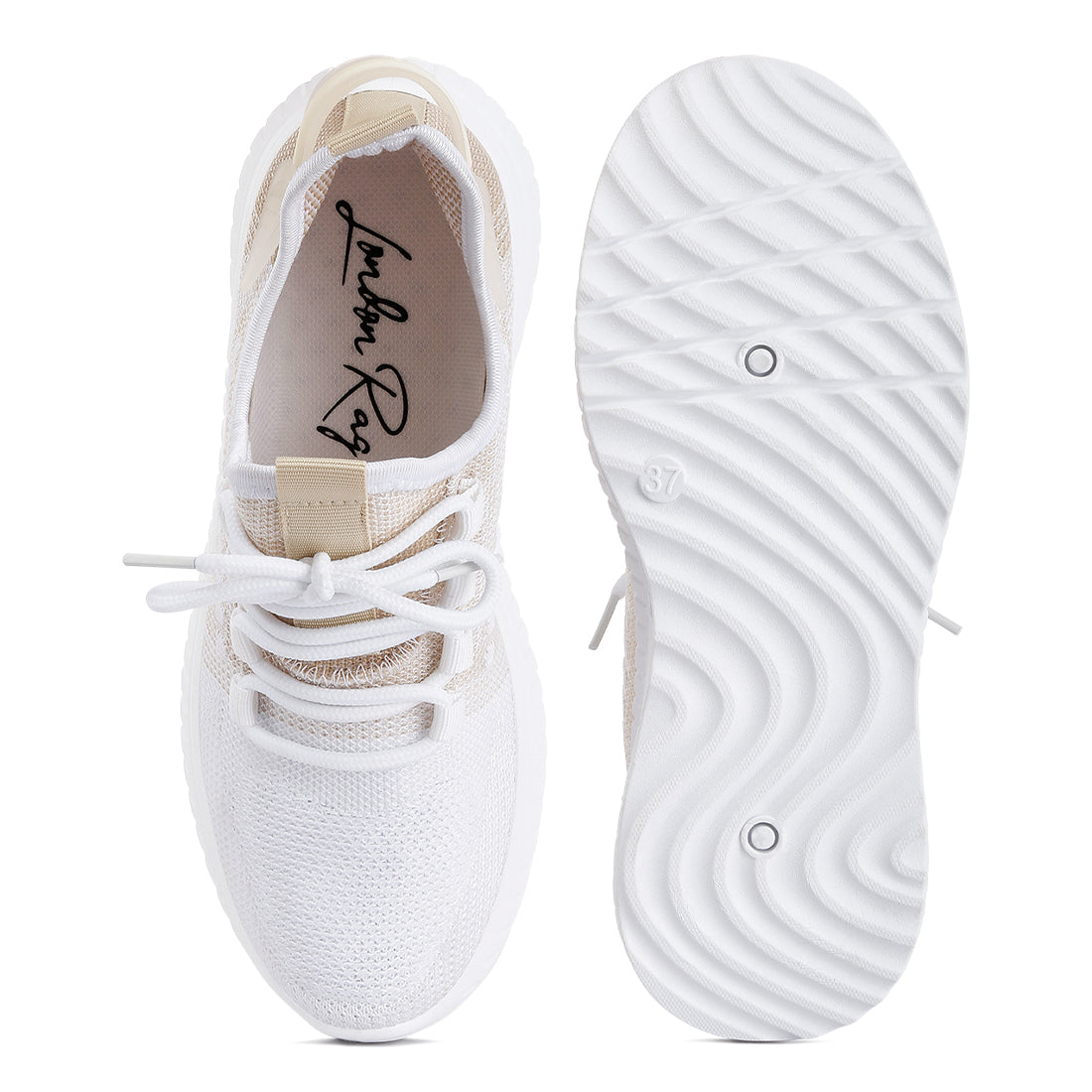 knitted chunky sneakers#color_beige