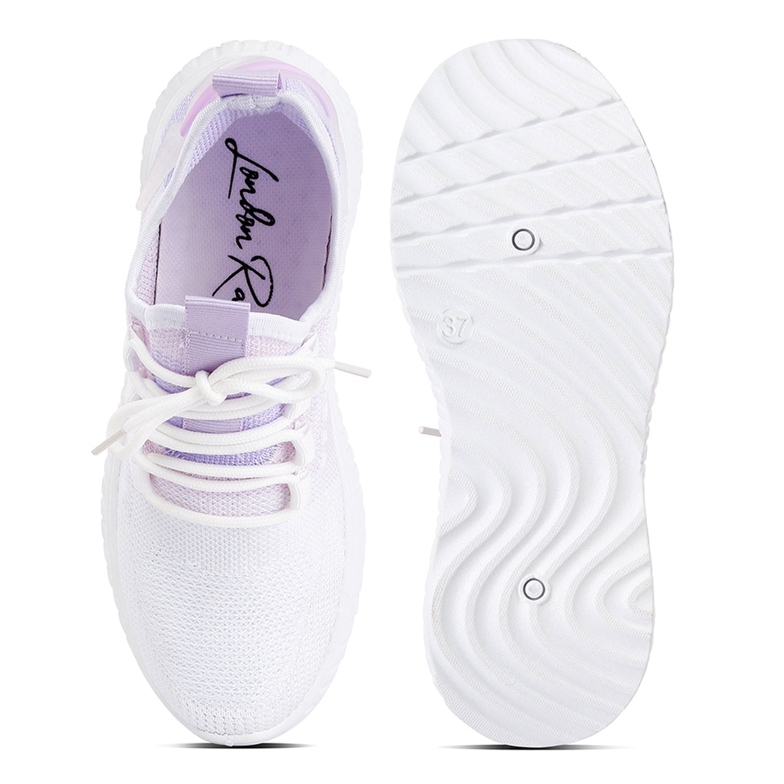 knitted chunky sneakers#color_purple