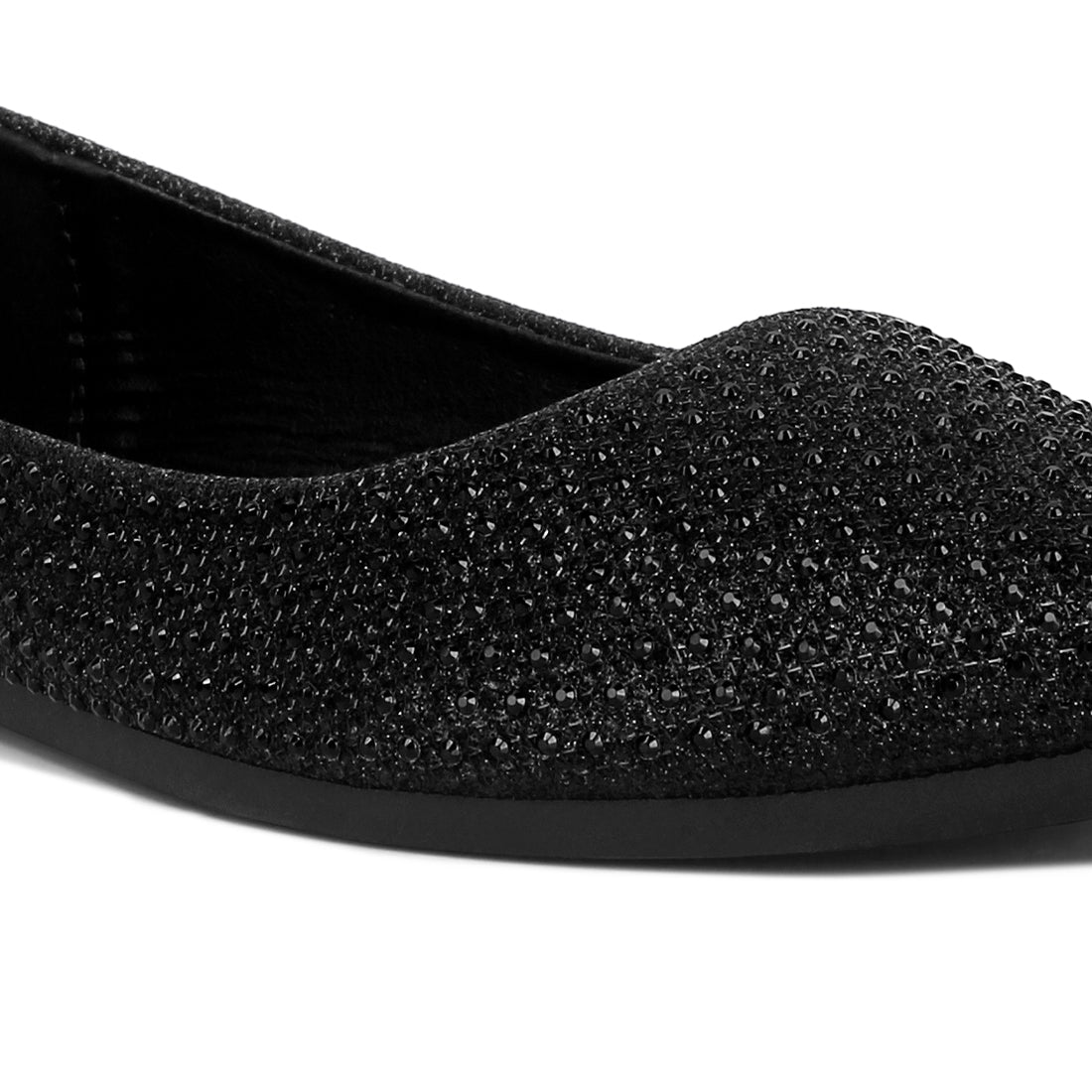 rhinestone studded ballet flats#color_black