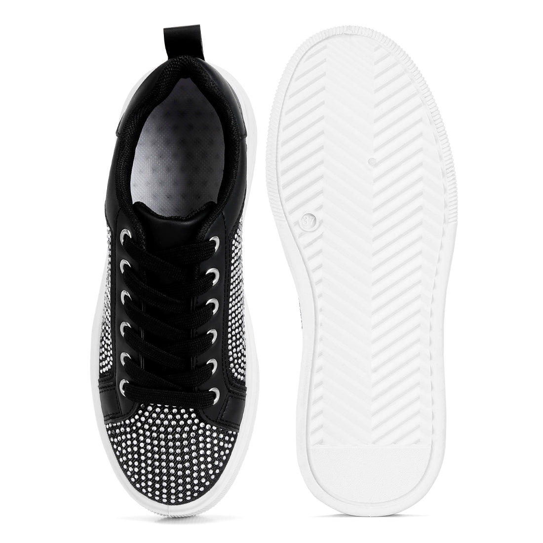 embellished chunky sneakers#color_black