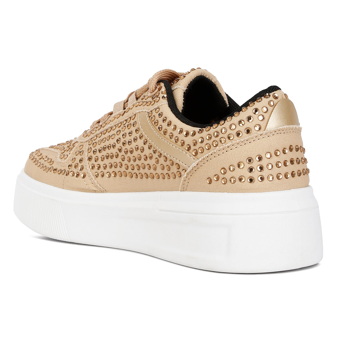 embellished chunky sole sneakers#color_beige