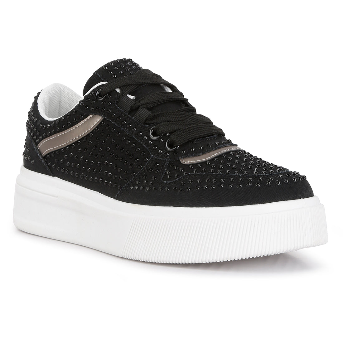 embellished chunky sole sneakers#color_black