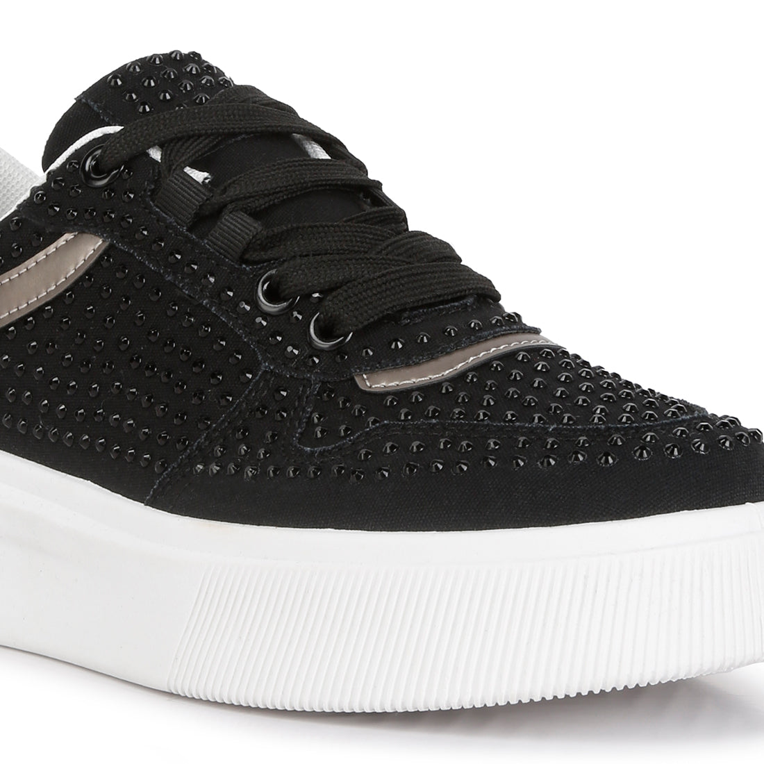 embellished chunky sole sneakers#color_black