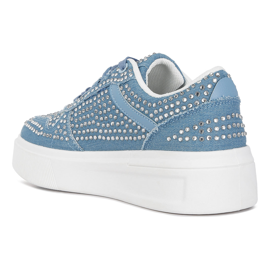 embellished chunky sole sneakers#color_light-blue