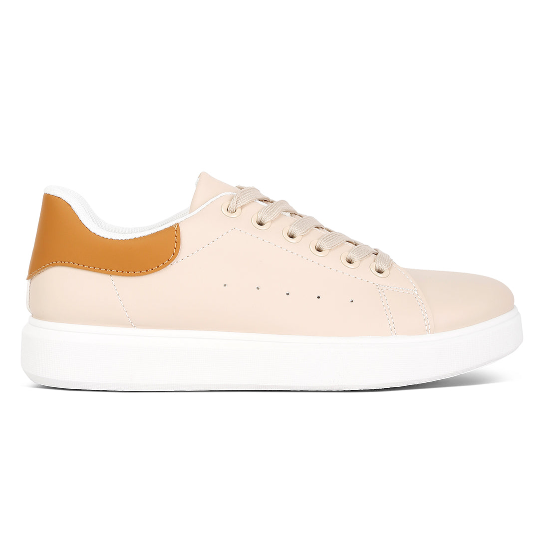 comfortable lace up sneakers#color_beige