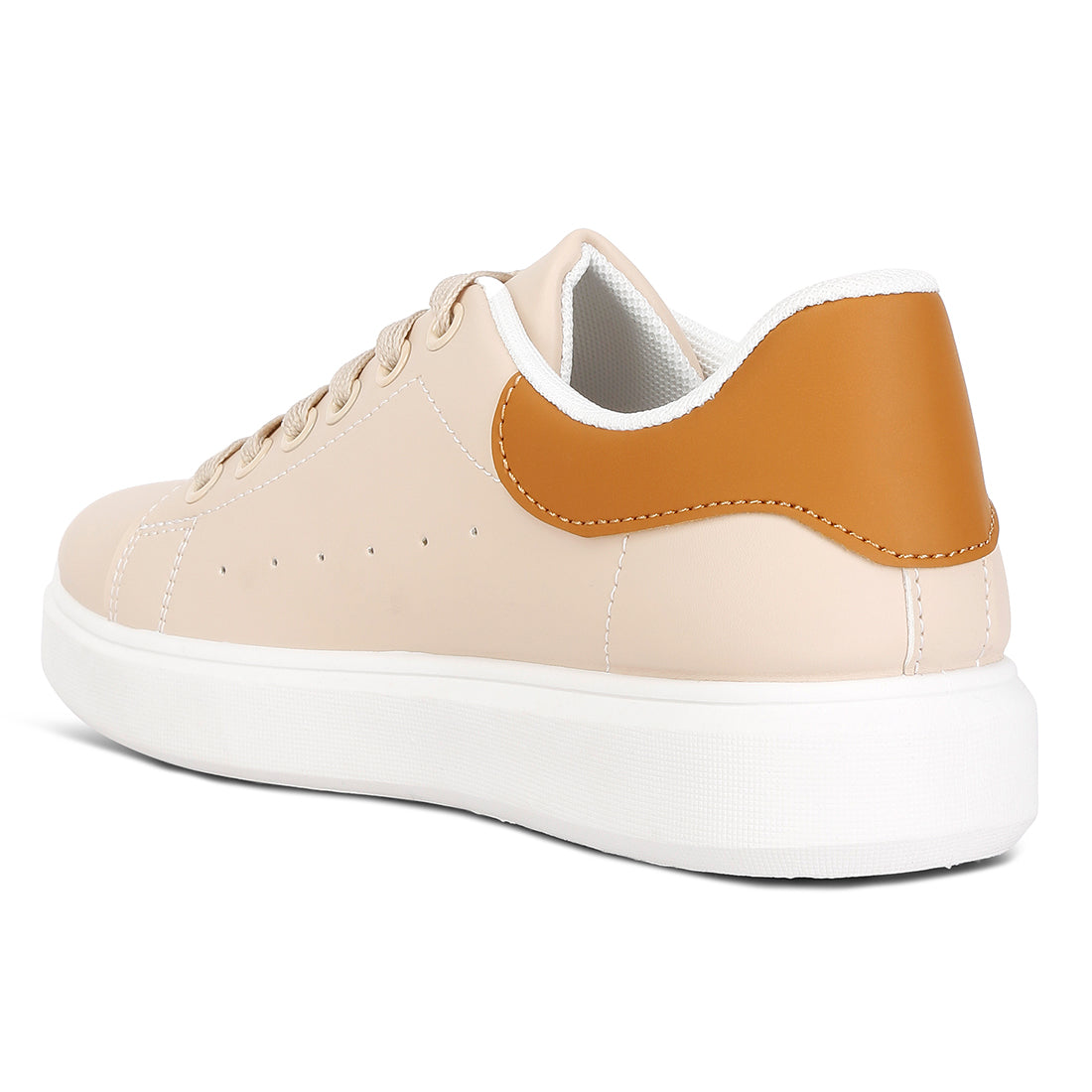 comfortable lace up sneakers#color_beige