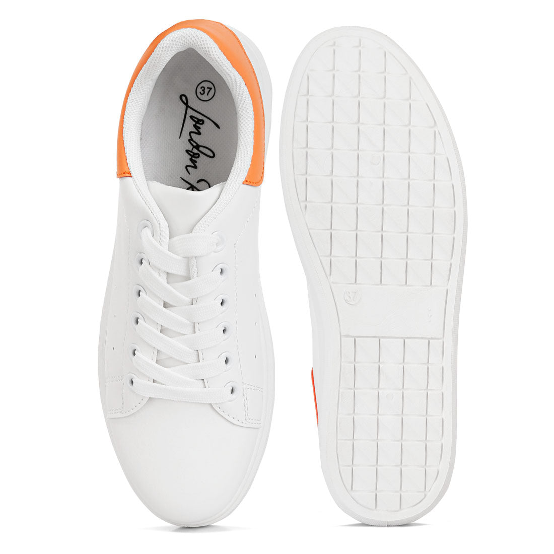 comfortable lace up sneakers#color_white