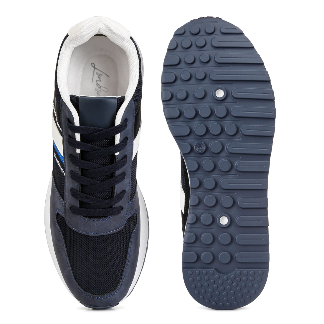 lug sole casual sneakers#color_navy