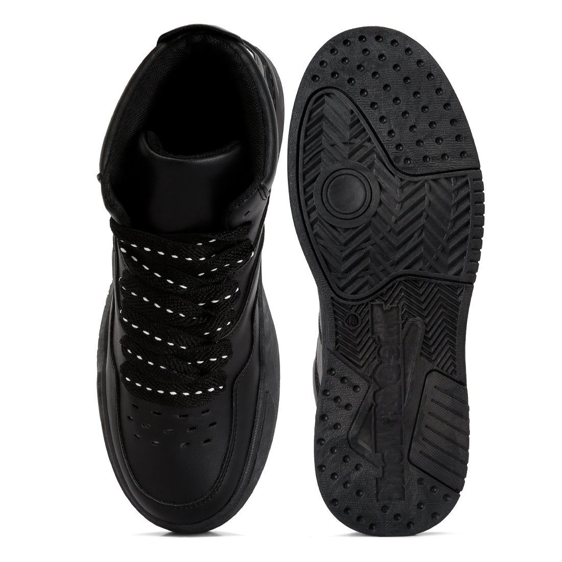 panelling detail ankle length sneakers#color_black