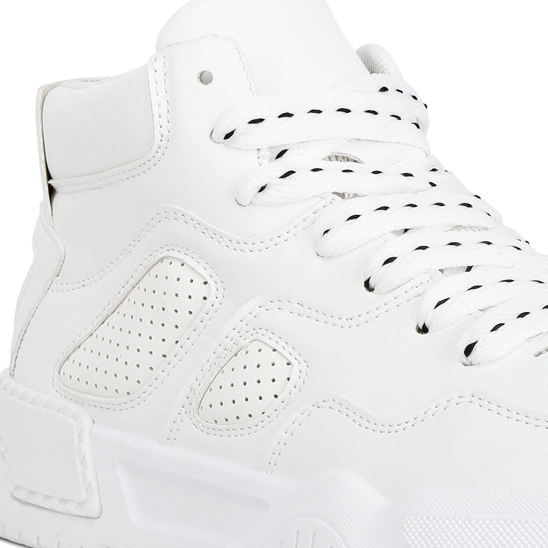 panelling detail ankle length sneakers#color_white