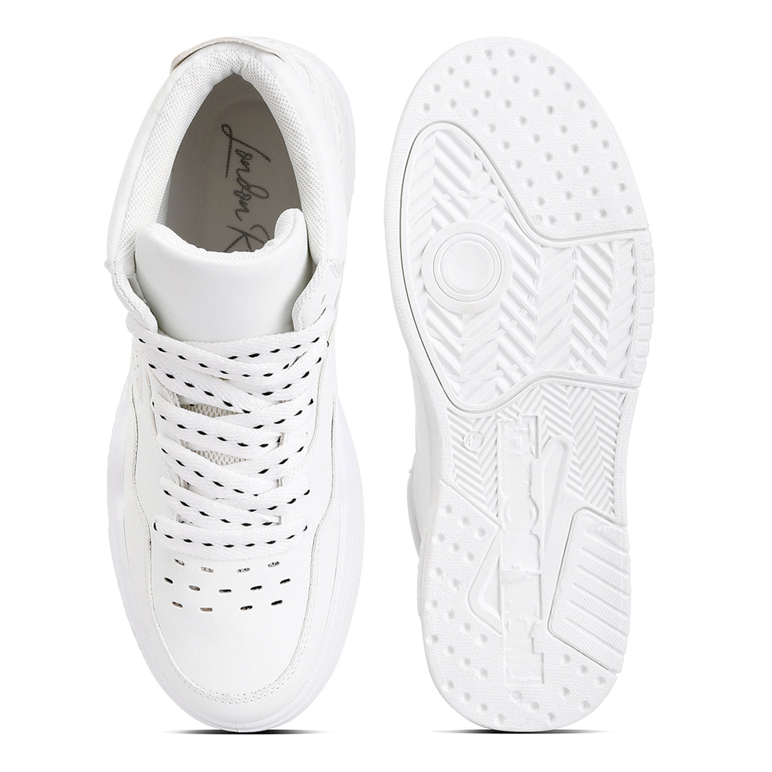 panelling detail ankle length sneakers#color_white