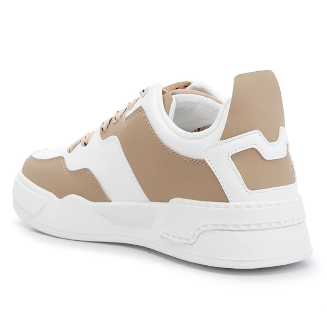 panelling detail flatform sneakers#color_beige