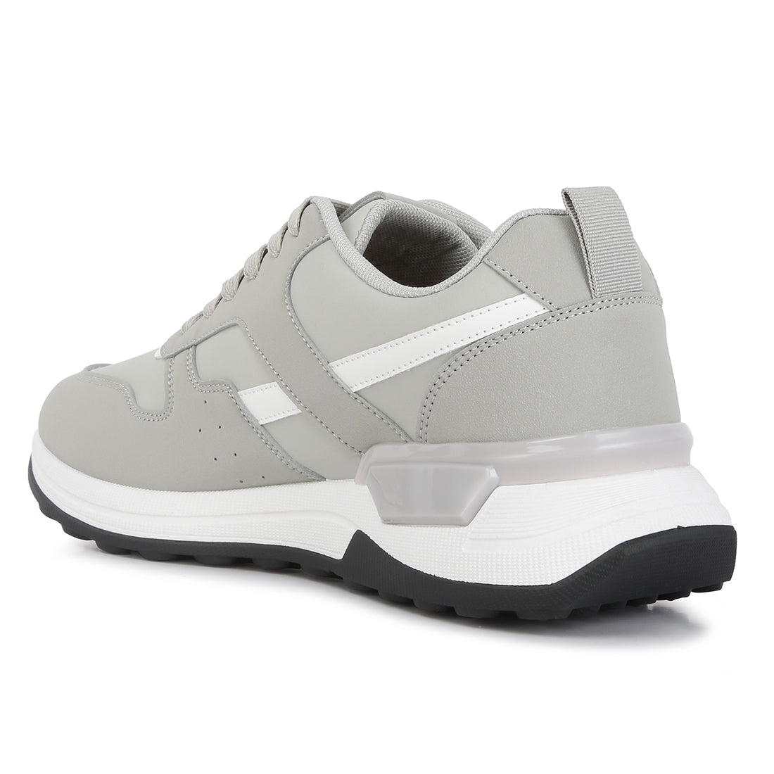 suede paneling detail sneakers#color_grey