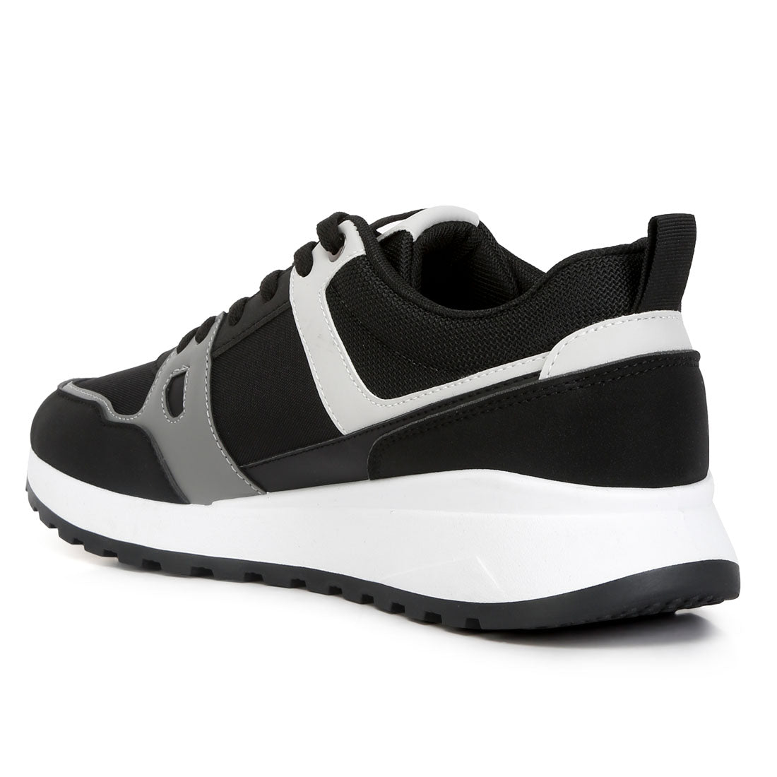 multicolour patchwork casual sneakers#color_black