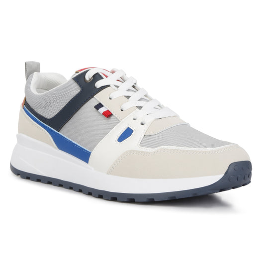 multicolour patchwork casual sneakers#color_grey