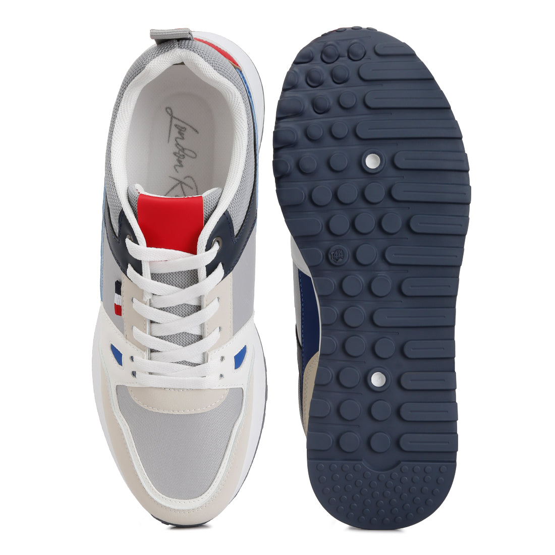 multicolour patchwork casual sneakers#color_grey