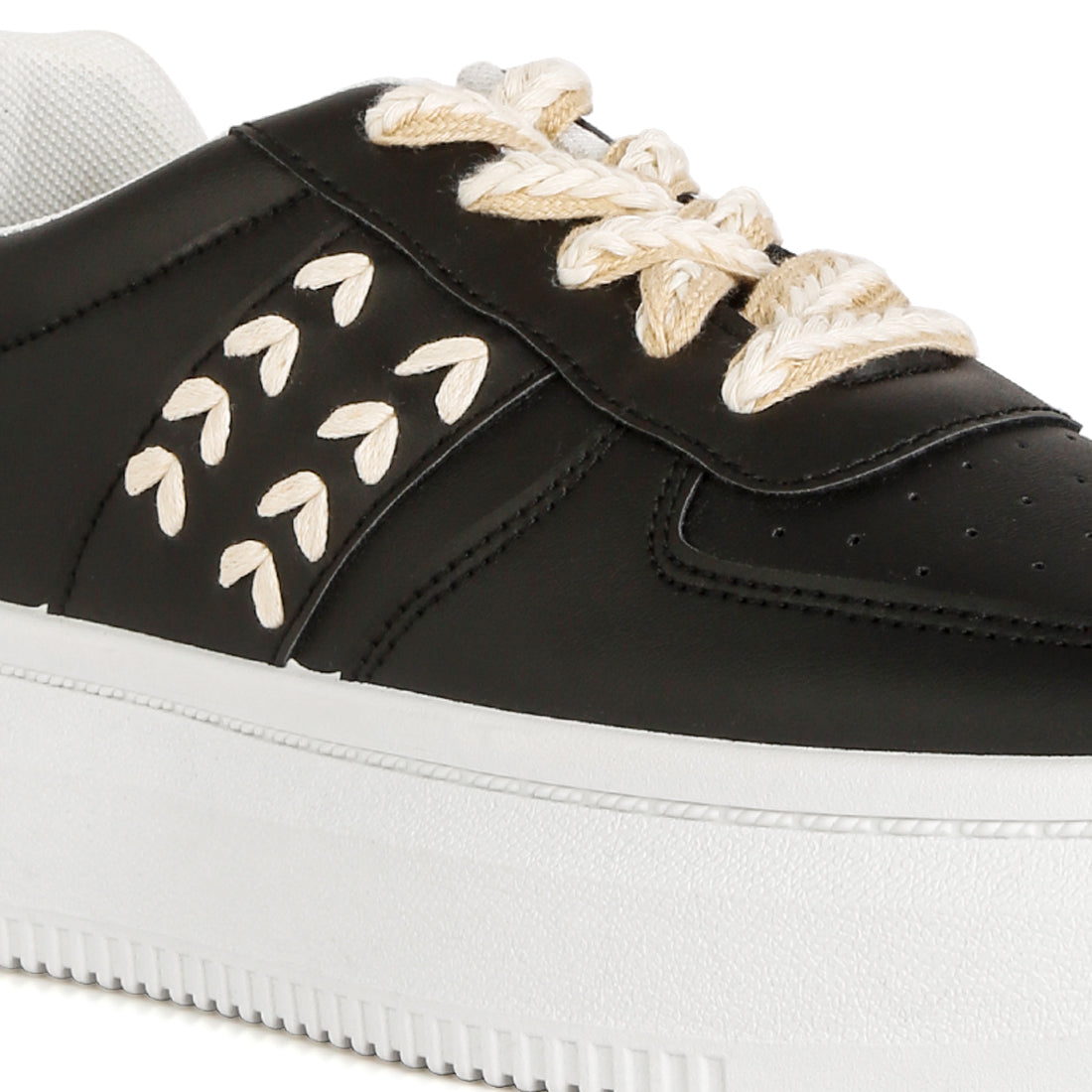 cross stitch detail sneakers#color_black