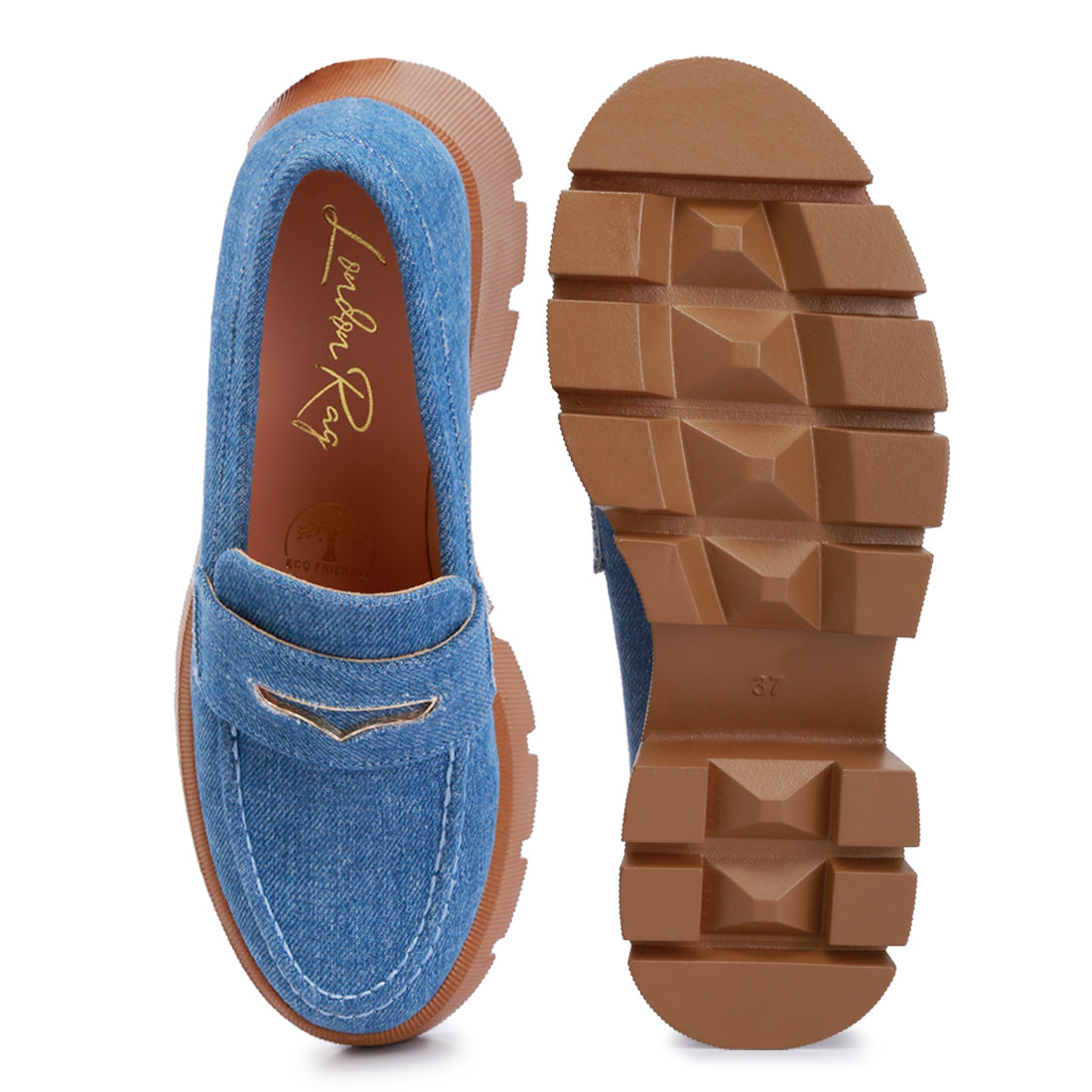 micro suede chunky loafers#color_blue