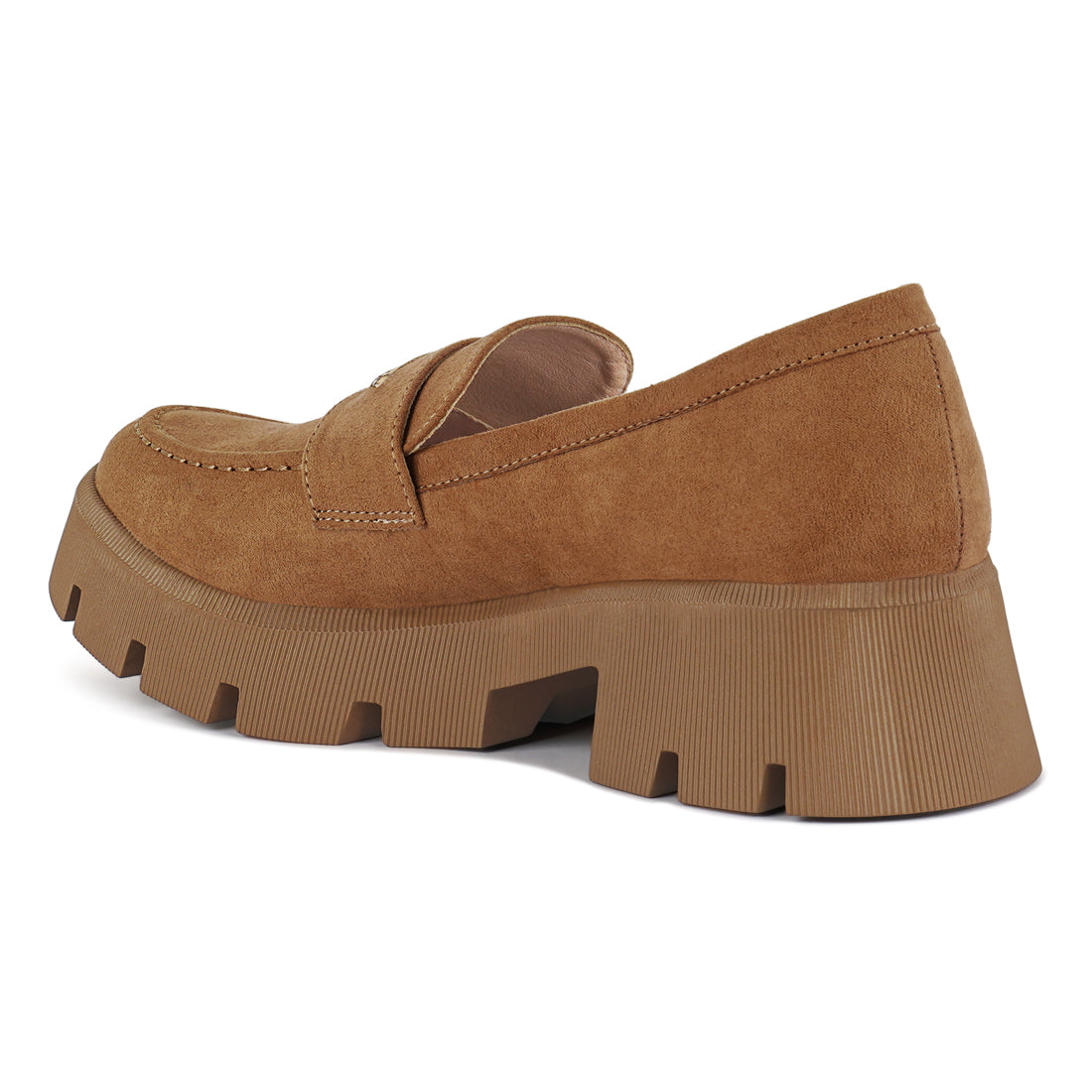 micro suede chunky loafers#color_tan