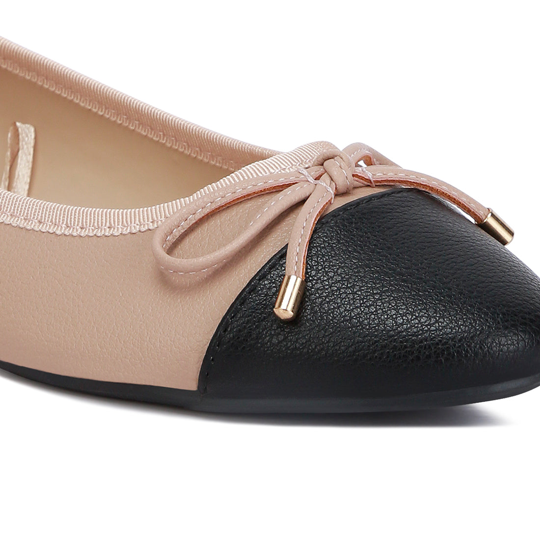 two tone ballet flats#color_nude