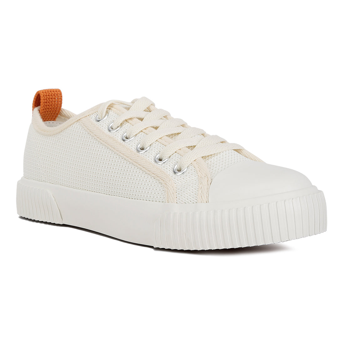 chunky sole knitted textile sneakers#color_beige