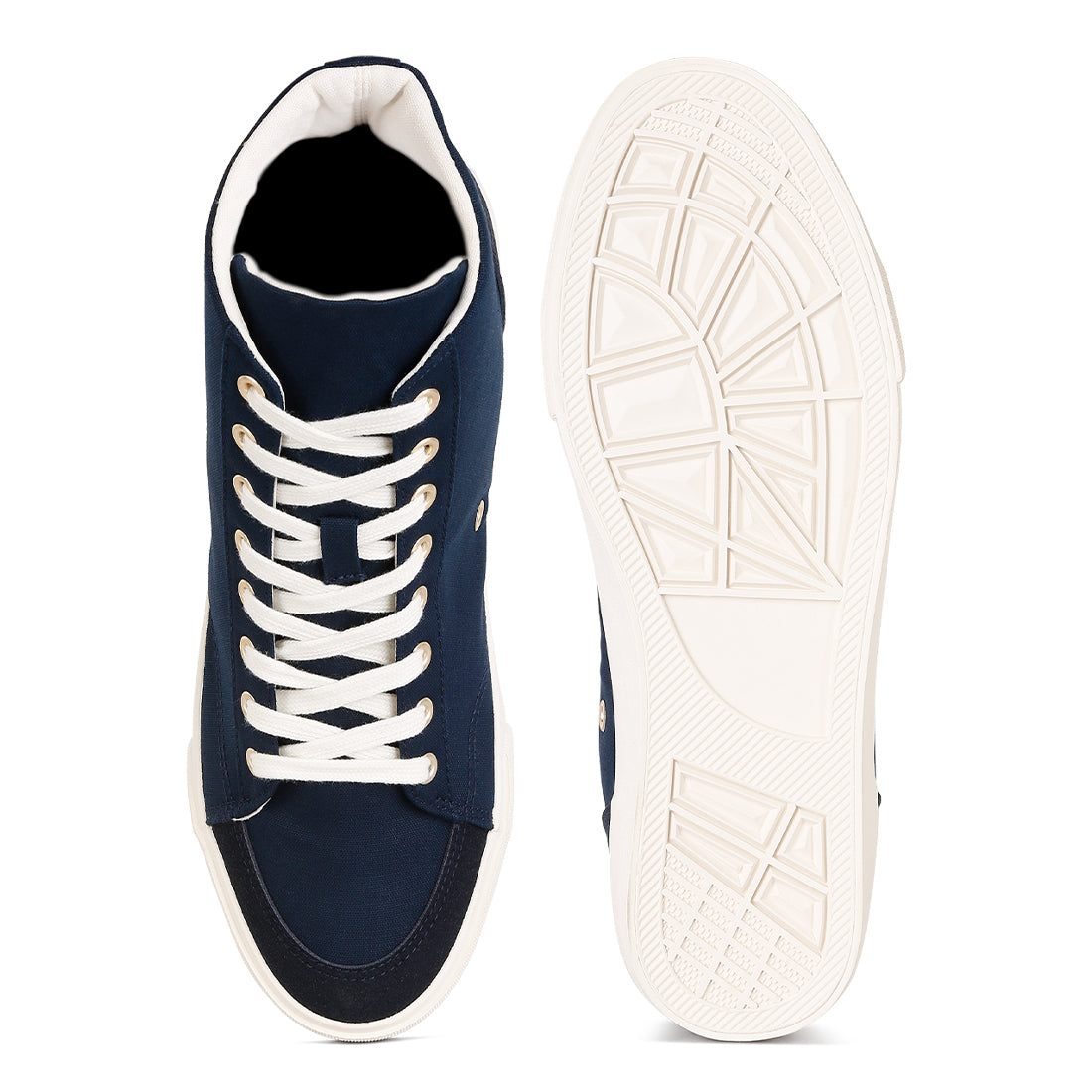 ankle length solid sneakers#color_navy