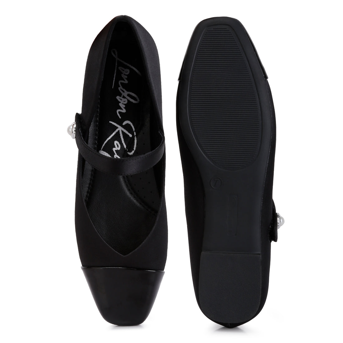 patent toe cap satin mary jane#color_black