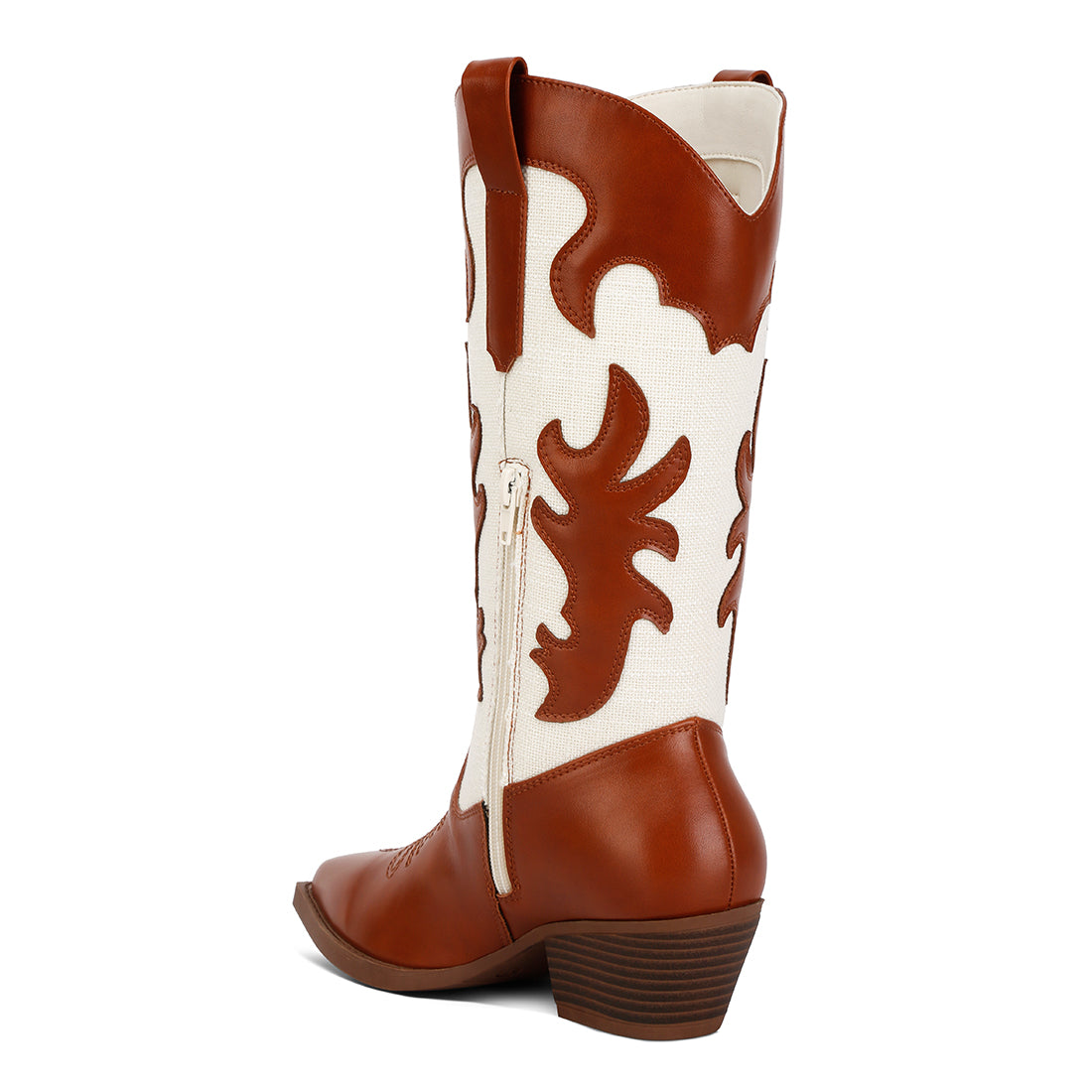 fallen patchwork cowboy boots#color_tan