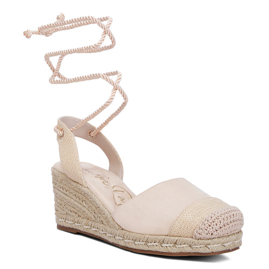 lace up crochet espadrilles#color_beige