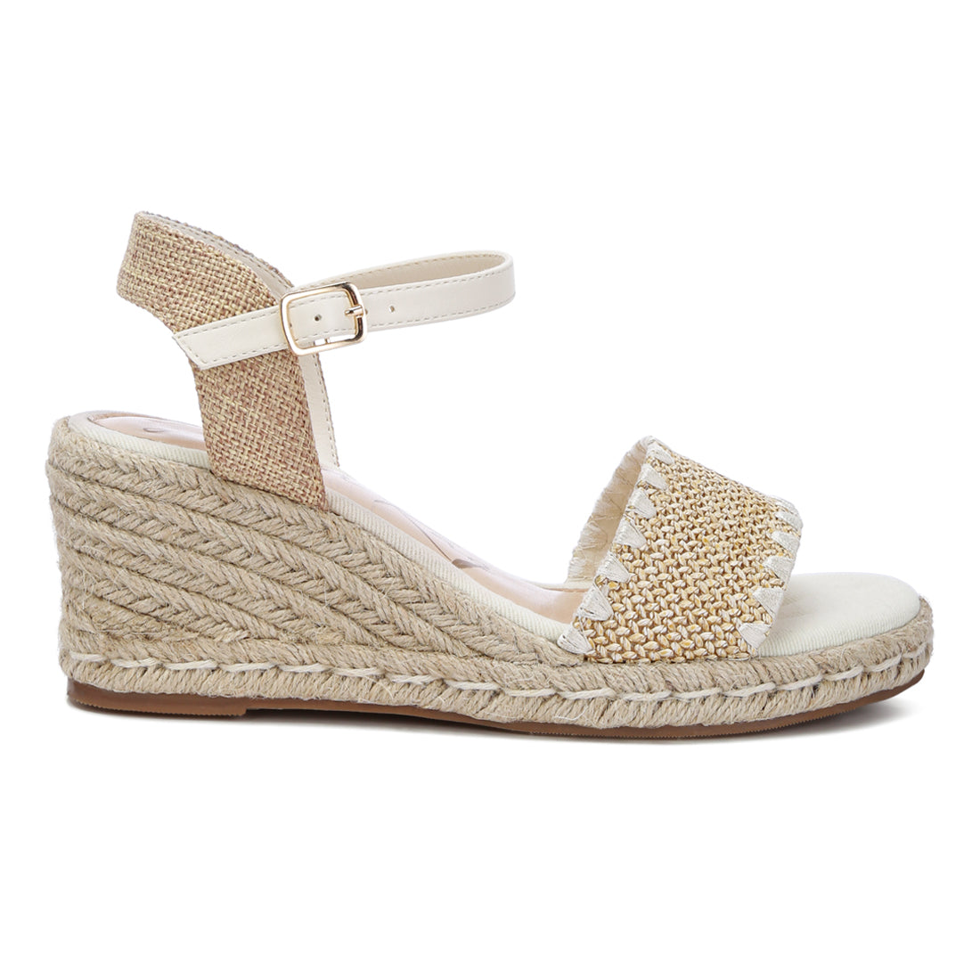 raffia wedge heel espadrilles#color_beige