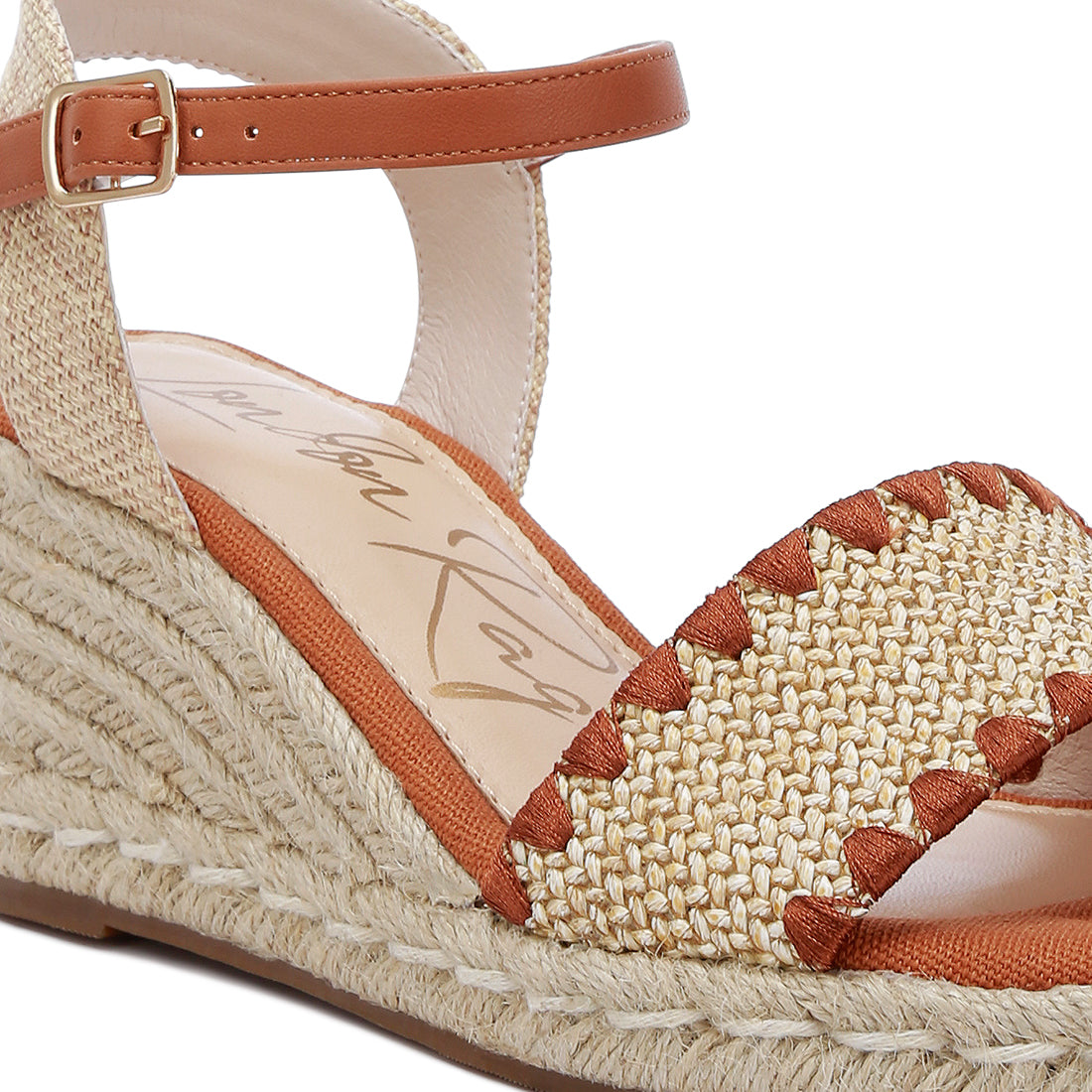 raffia wedge heel espadrilles#color_tan