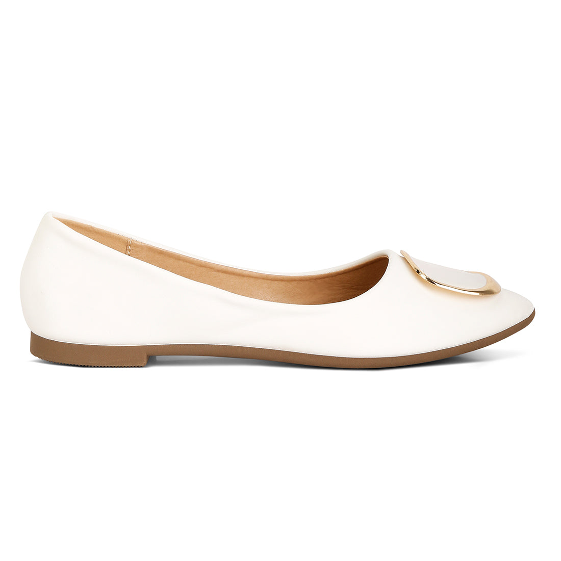 brooch detail ballet flats#color_white