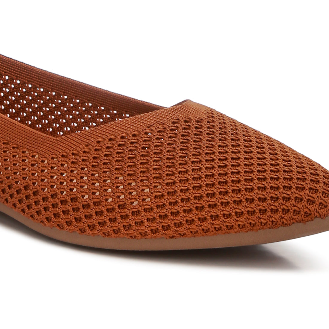 fly knit slip-on ballerinas#color_tan