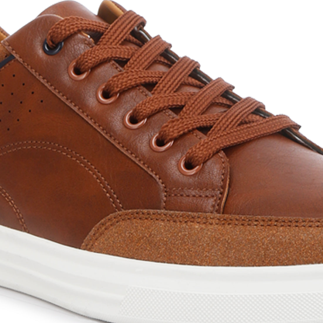micro suede panel casual sneakers#color_tan