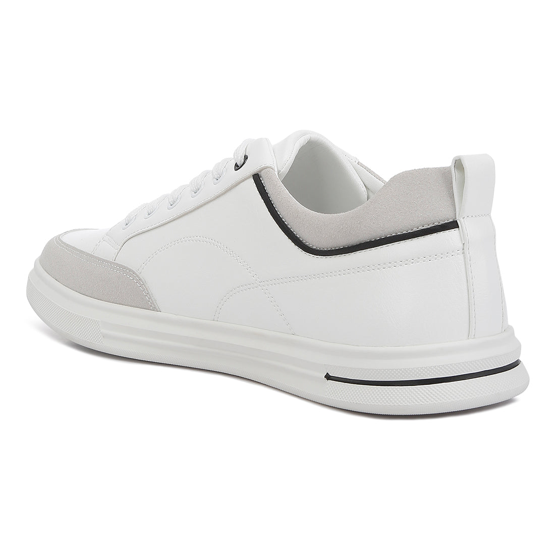 micro suede panel casual sneakers#color_white
