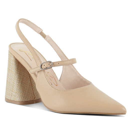flared heel party sandals#color_beige