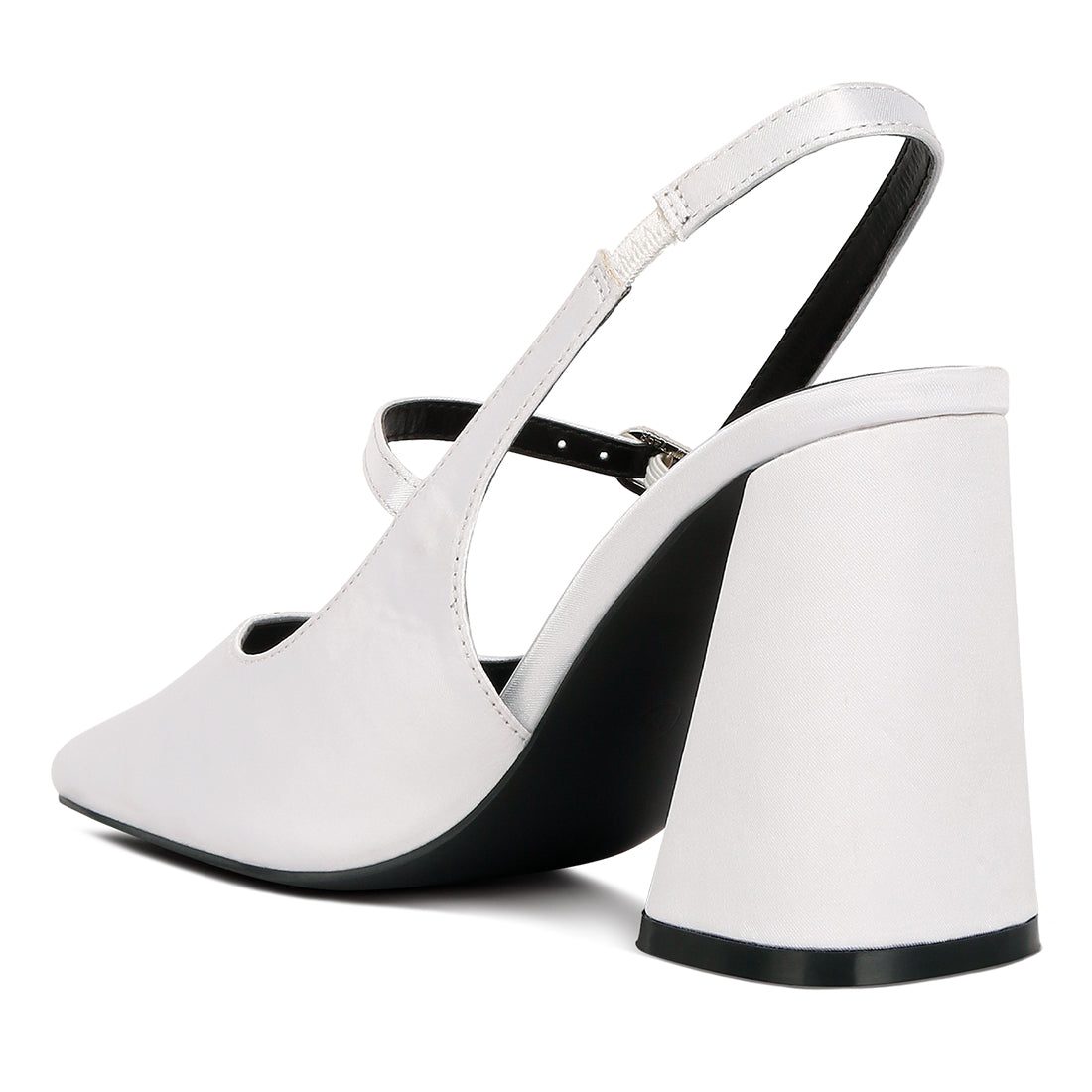 flared heel party sandals#color_white