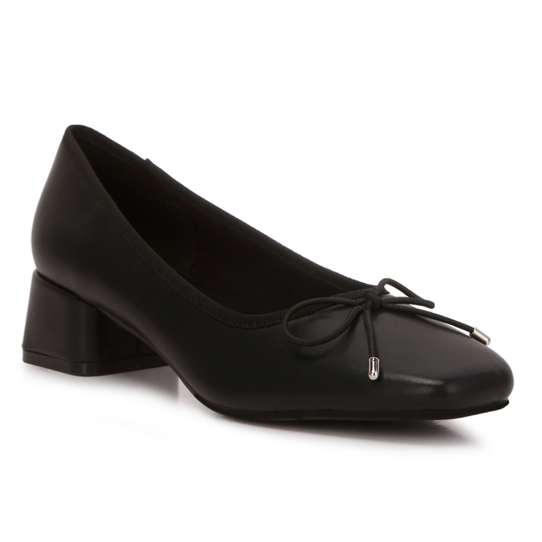 low block heel ballerinas#color_black