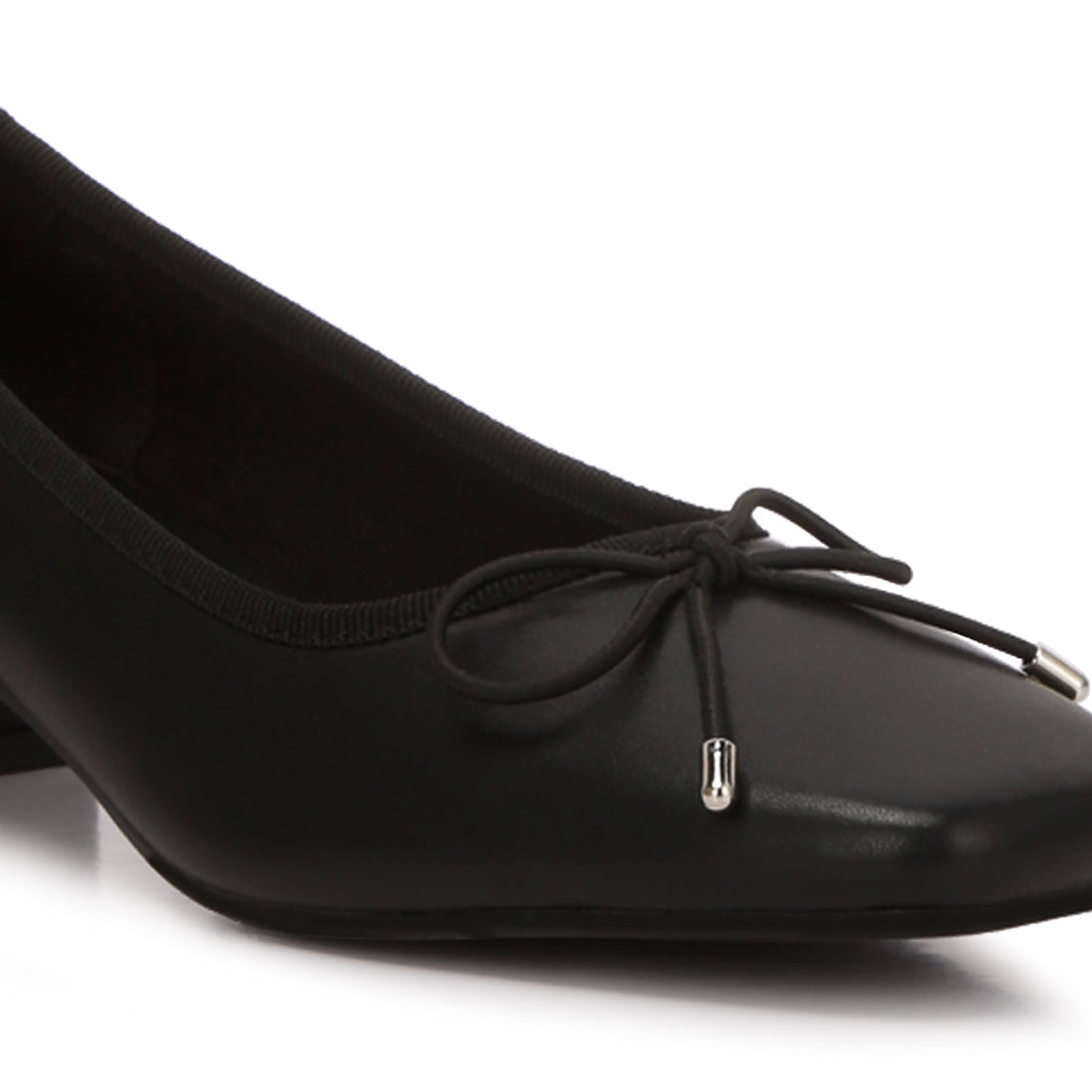 low block heel ballerinas#color_black