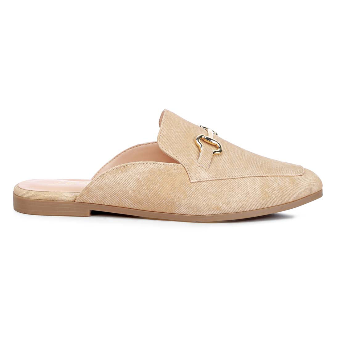 horsebit embellishment slip on mules#color_beige