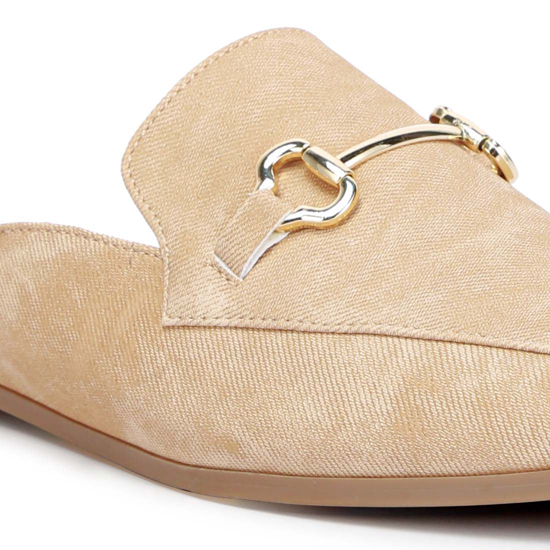 horsebit embellishment slip on mules#color_beige