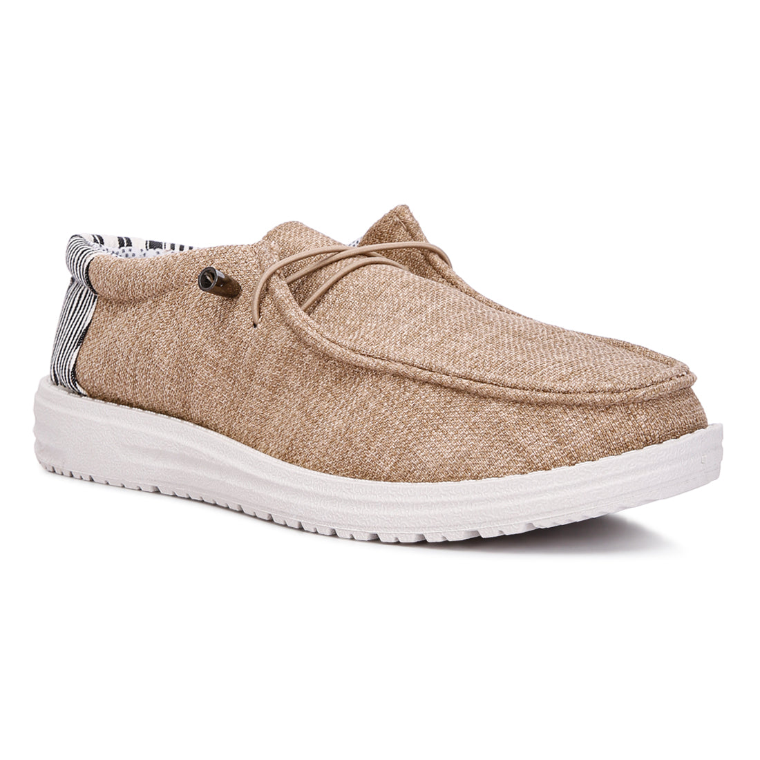 drawstring lace flatform heel shoes#color_beige