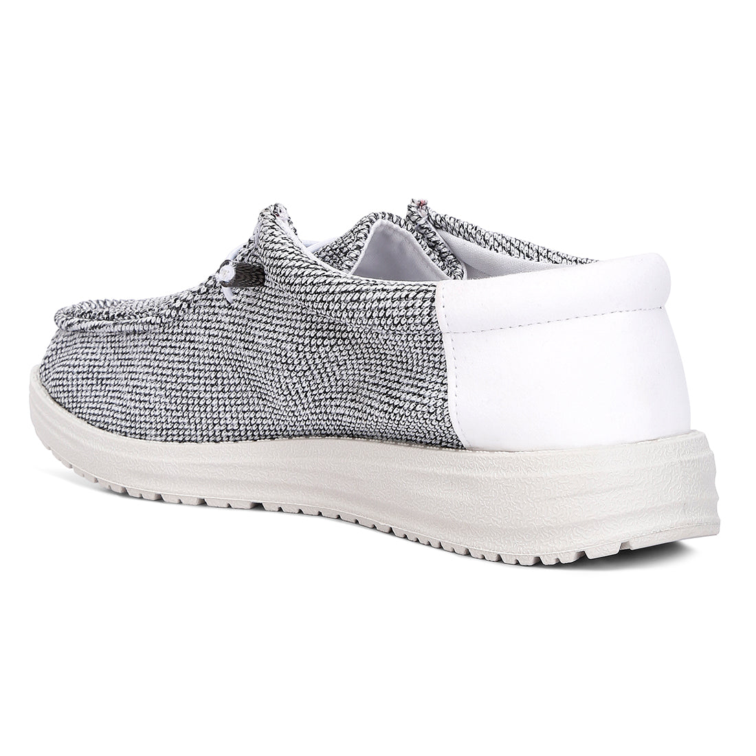 drawstring lace flatform heel shoes#color_grey