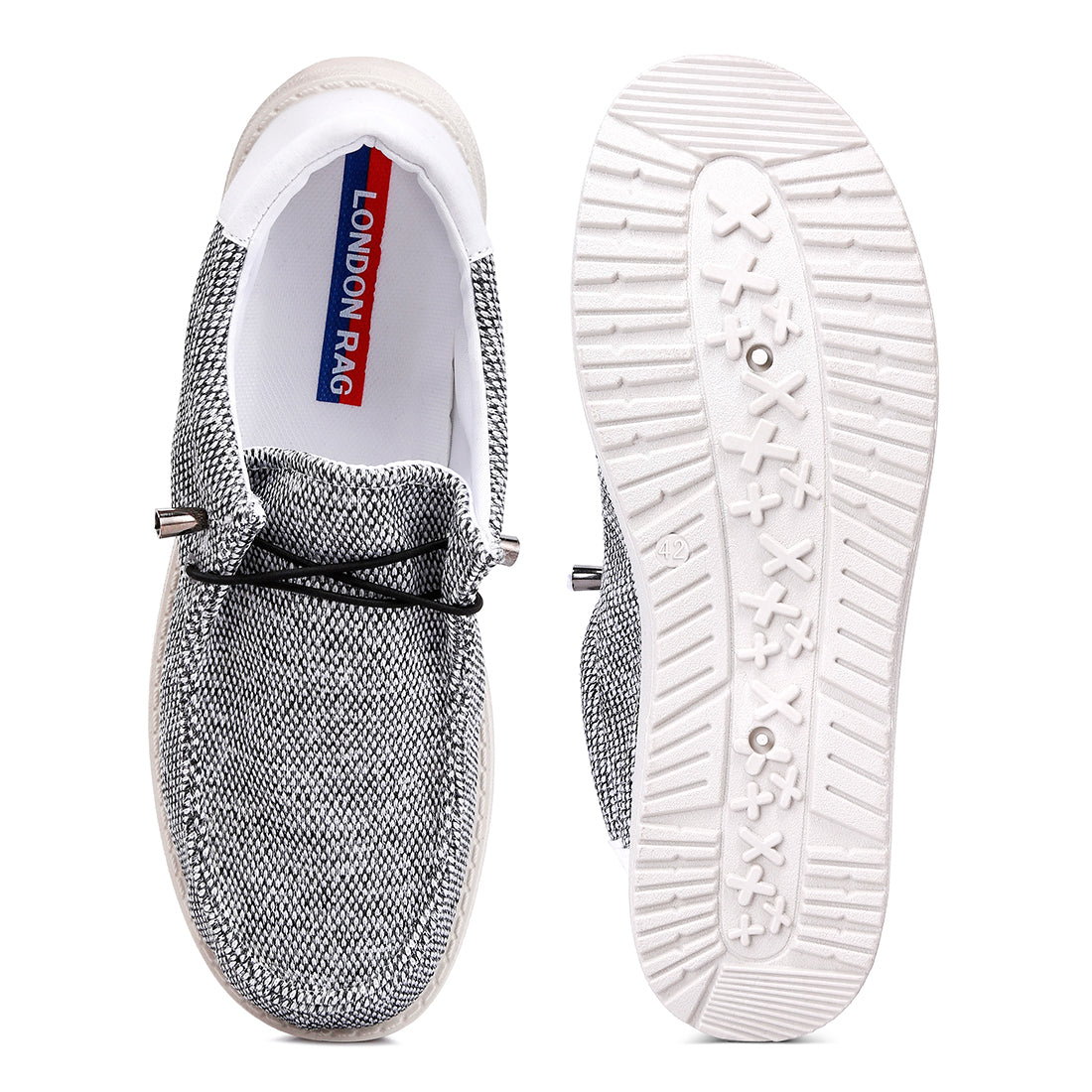 drawstring lace flatform heel shoes#color_grey