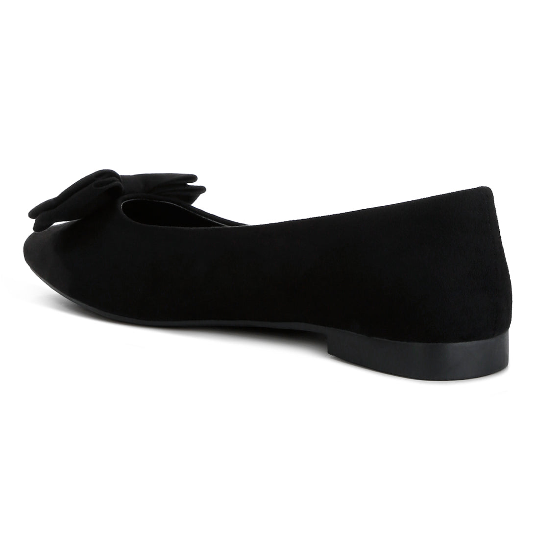 Micro Suede Bow Ballerinas