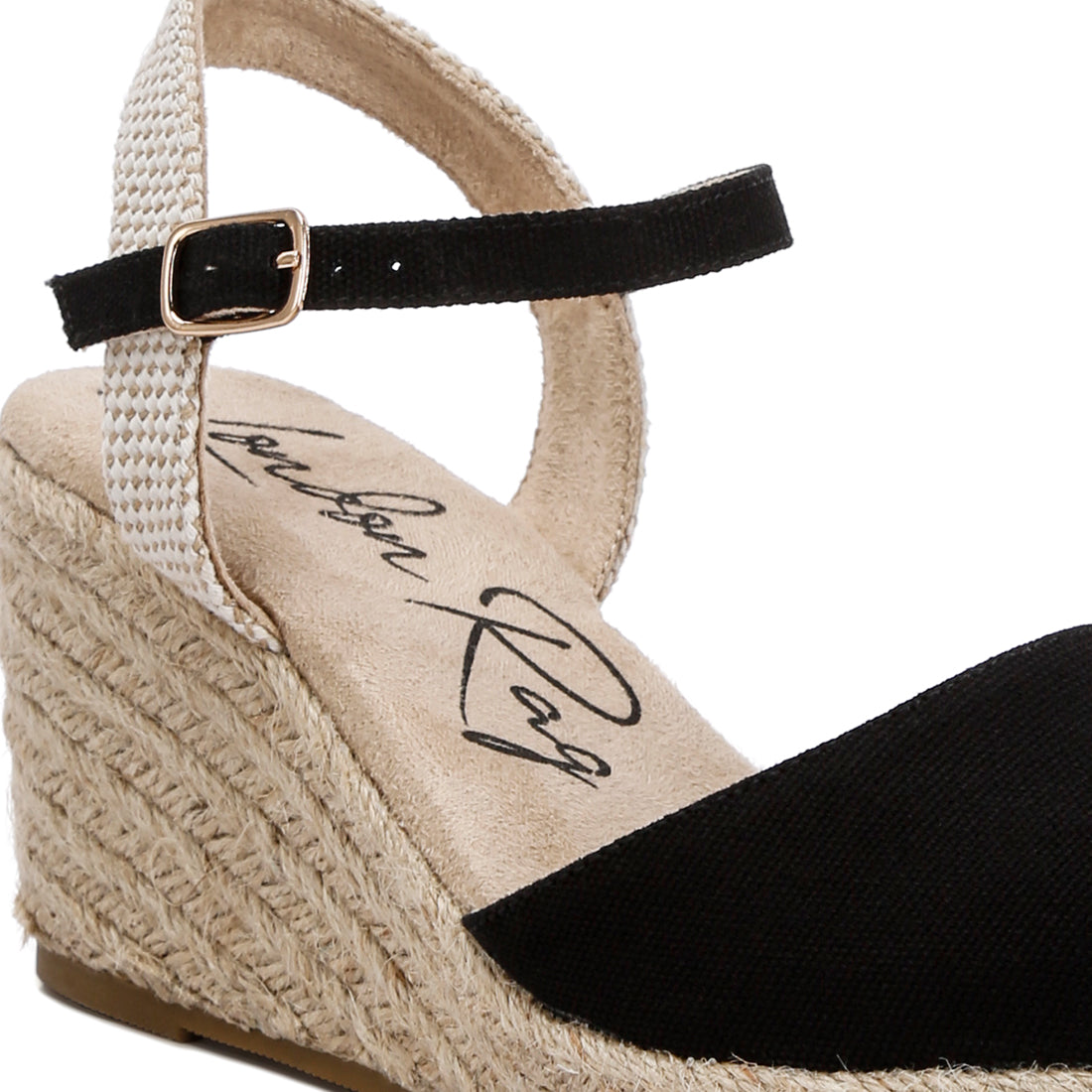 wedge espadrille sandals#color_black