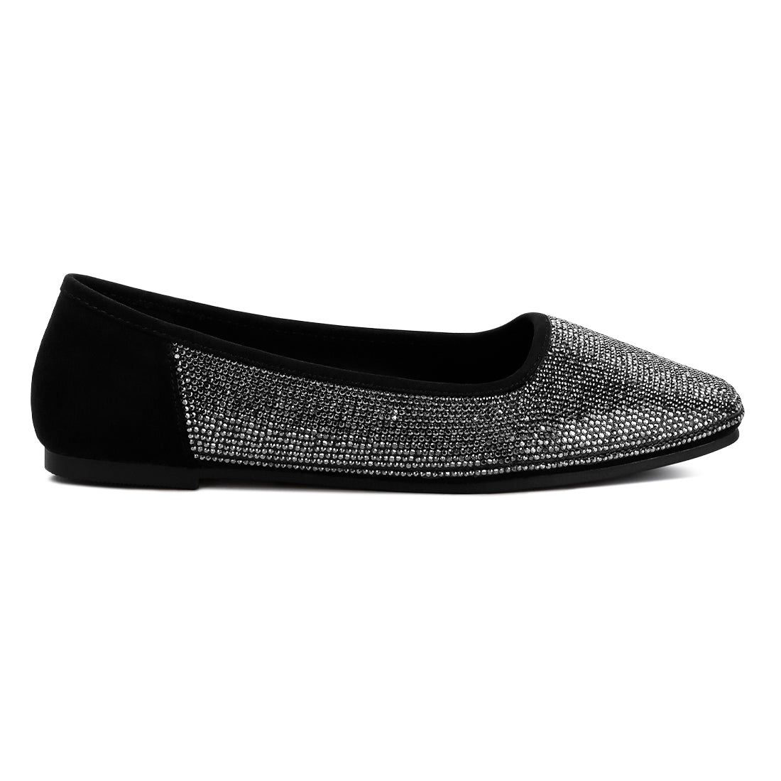 shimmering rhinestone ballerinas#color_black