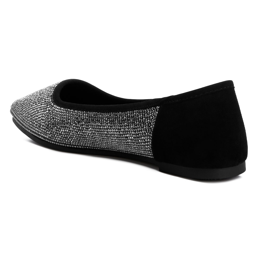 shimmering rhinestone ballerinas#color_black