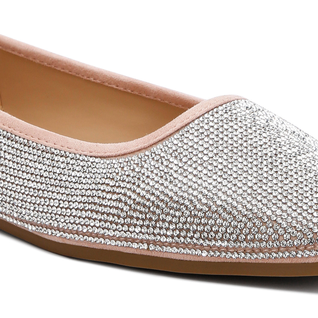 shimmering rhinestone ballerinas#color_pink